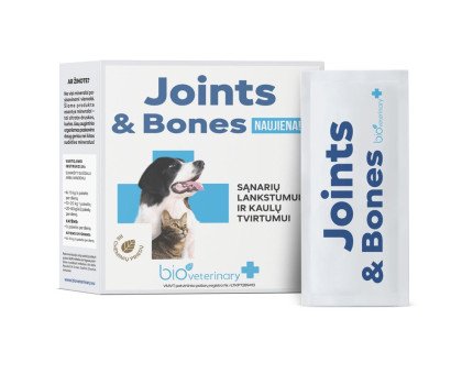 Bioveterinary Sąnariai & Kaulai maisto papildas augintiniams; 28pak