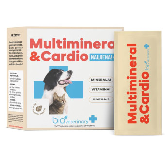 Bioveterinary Multimineral & Širdis maisto papildas augintiniams; 28pak Bioveterinary Multimineral & Širdis maisto papildas augintiniams; 28pak