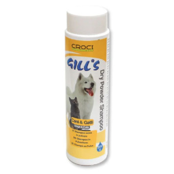 Croci Gill's Secco sausas šampūnas šunims ir katėms; 200ml Croci Gill's Secco sausas šampūnas šunims ir katėms; 200ml
