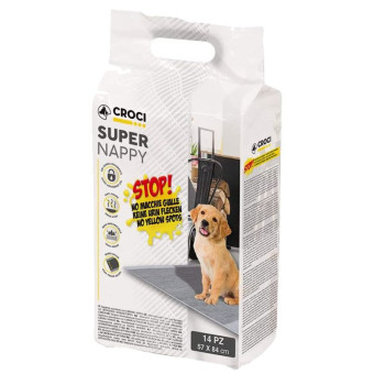 Croci Super Nappy higieniniai paklotai su anglimi 57x84cm; 14vnt Croci Super Nappy higieniniai paklotai su anglimi 57x84cm; 14vnt