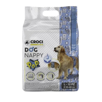 Croci Dog Nappy juostos patinėliams L 50-60cm; 12vnt Croci Dog Nappy juostos patinėliams L 50-60cm; 12vnt