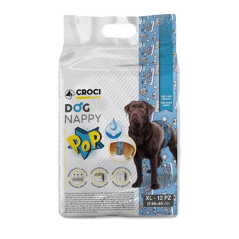 Croci Dog Nappy juostos patinėliams XL 60-85cm; 12vnt Croci Dog Nappy juostos patinėliams XL 60-85cm; 12vnt