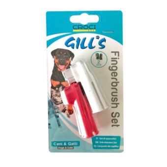 Croci Gill's Fingerbrush dantų šepetėliai šunims, dedamas ant piršto; 2vnt Croci Gill's Fingerbrush dantų šepetėliai šunims, dedamas ant piršto; 2vnt