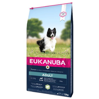 Eukanuba Adult S/M Breeds Lamb sausas pašaras suaugusiems šunims mažo ir vidutinio dydžio veislų, ryžiai, ėriena; 2.5kg, 12kg Eukanuba Adult S/M Breeds Lamb sausas pašaras suaugusiems šunims mažo ir vidutinio dydžio veislų, ryžiai, ėriena; 2.5kg, 12kg