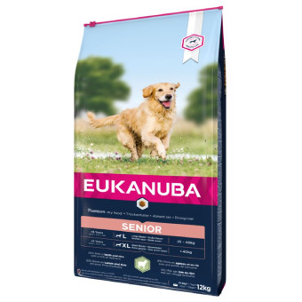 Eukanuba Senior L/XL Breeds Lamb sausas pašaras senyviems šunims didelio dydžio veislų, ryžiai, ėriena; 12kg