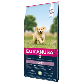 Eukanuba Puppy L/XL Breeds Lamb sausas pašaras šuniukams didelių veislų, ryžiai, ėriena; 2.5kg, 12kg Eukanuba Puppy L/XL Breeds Lamb sausas pašaras šuniukams didelių veislų, ryžiai, ėriena; 2.5kg, 12kg