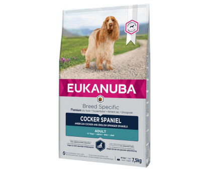 Eukanuba Cocker Spaniel sausas pašaras suaugusiems kokerspanieliams, vištiena; 7.5kg