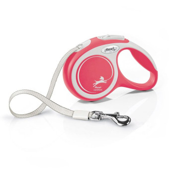 Flexi Comfort Tape Red automatinis pavadėlis; XS, S, M, L Flexi Comfort Tape Red automatinis pavadėlis; XS, S, M, L