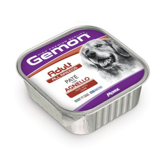 Gemon Wet Dog Pate Adult lamb konservuotas pašaras paštetas šunims, ėriena; 150g Gemon Wet Dog Pate Adult lamb konservuotas pašaras paštetas šunims, ėriena; 150g