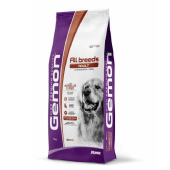 Gemon Dog Medium Adult lamb & rice sausas pašaras šunims vidutinio dydžio veislų, ėriena; 3kg, 15kg