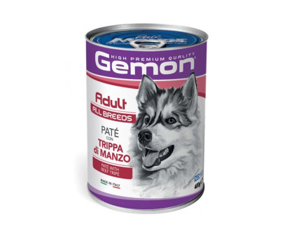 Gemon Dog Pate Adult beef konservuotas pašaras paštetas šunims, jautiena; 400g