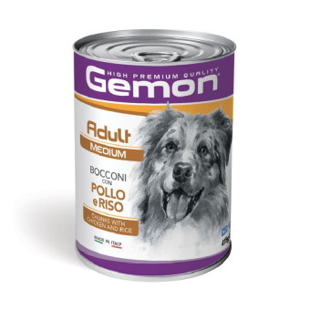 Gemon Dog Chunks Adult Medium chicken & rice konservuotas pašaras vidutinių veislių šunims, vištiena; 415g Gemon Dog Chunks Adult Medium chicken & rice konservuotas pašaras vidutinių veislių šunims, vištiena; 415g