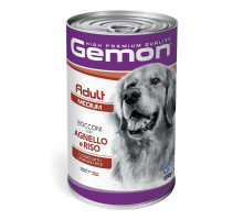 Gemon Wet Dog Chunks Adult Medium lamb & rice konservuotas pašaras šunims, ėriena; 1250g