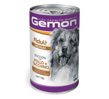 Gemon Wet Dog Chunks Adult Medium chicken & turkey konservuotas pašaras šunims, vištiena, kalakutiena; 1250g