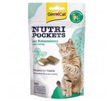 GimCat Nutri Pockets Catnip&Multivitamin skanėstai katėms, katžolė; 60g