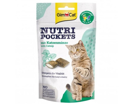 GimCat Nutri Pockets Catnip&Multivitamin skanėstai katėms, katžolė; 60g