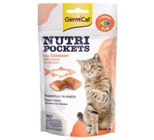 GimCat Nutri Pockets Salmon&Omega skanėstai katėms, lašiša; 60g