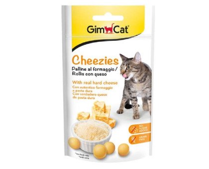 GimCat Cheezies skanėstai su sūriu katėms; 50g