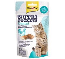 GimCat Nutri Pockets Dental skanėstai katėms, paukštiena; 60g