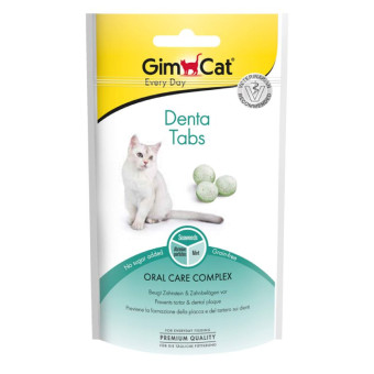 GimCat Denta Tabs vitaminų papildas katėms, sveikiems dantims; 40g