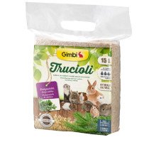 Gimbi Wood Litter Trucioli pjuvenos graužikams; 15l, 60l