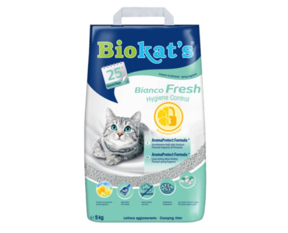 Biokat's Bianco Fresh Hygienic kraikas katėms, sušokantis; 5kg, 10kg