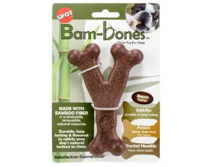 Gimborn BamBones Y Bacon bambukinis kaulas, kramtalas kumpio skonio; L, XL