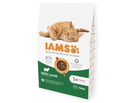 Iams Adult Cat Lamb sausas pašaras suaugusioms katėms, ėriena; 10kg