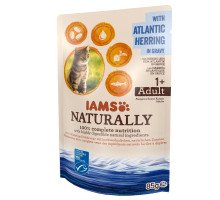 Iams Naturally Cat Atlantic Herring konservuotas pašaras katėms, silkė; 85g