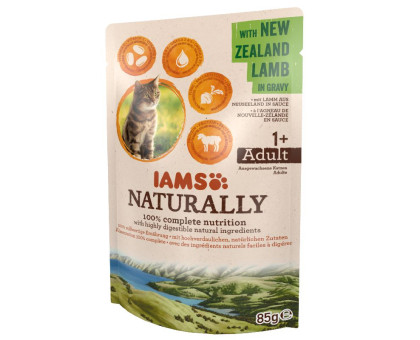 Iams Naturally Cat New Zealand Lamb konservuotas pašaras katėms, ėriena; 85g