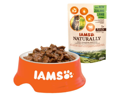 Iams Naturally Cat New Zealand Lamb konservuotas pašaras katėms, ėriena; 85g