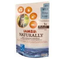 Iams Naturally Cat Wild Tuna konservuotas pašaras katėms, tuna; 85g