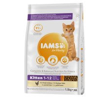 Iams Vitality Kitten Chicken sausas pašaras kačiukams, vištiena; 2kg, 10kg