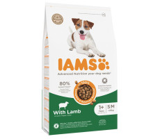 Iams Adult S/M Breeds Lamb sausas pašaras suaugusiems šunims mažo ir vidutinio dydžio veislų, ėriena; 3kg, 12kg