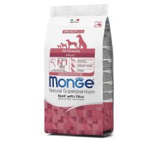 Monge Adult All Breeds Beef&Rice sausas pašaras šunims, jautiena, ryžiai; 2.5kg, 12kg