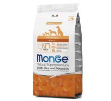 Monge Adult All Breeds Duck&Rice sausas pašaras šunims, antiena, ryžiai; 2.5kg, 12kg