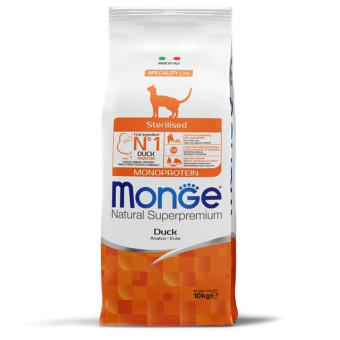 Monge Cat Natural Speciality Monoprotein Sterilized Duck sausas pašaras katėms, antiena; 1.5kg, 10kg Monge Cat Natural Speciality Monoprotein Sterilized Duck sausas pašaras katėms, antiena; 1.5kg, 10kg