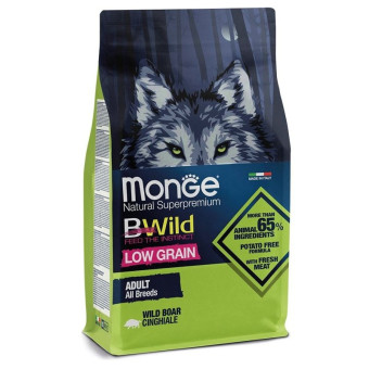 Monge BWILD Adult All Breeds Boar sausas pašaras šunims, šerniena; 2.5kg, 12kg Monge BWILD Adult All Breeds Boar sausas pašaras šunims, šerniena; 2.5kg, 12kg