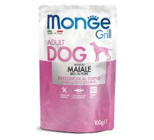 Monge Grill Adult Dog Pork konservuotas pašaras šunims, kiauliena; 100g