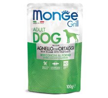 Monge Grill Adult Dog Lamb&Vegetables konservuotas pašaras šunims, ėriena, daržovės; 100g