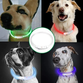 Zoo Glow Led šviečiantis antkaklis šunims; 30-50cm Zoo Glow Led šviečiantis antkaklis šunims; 30-50cm