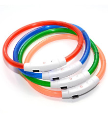 Zoo Glow Led šviečiantis antkaklis šunims; 30-50cm