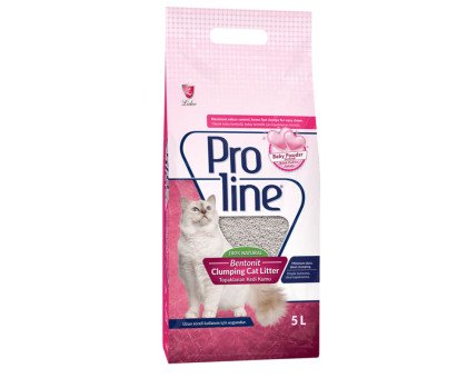 Proline Baby Powder kraikas katėms, sušokantis, kūdikių miltelių aromato; 5l, 10l