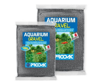 Prodac Gravel Black gruntas akvariumui, juodas, 2-3mm; 1kg, 2.5kg