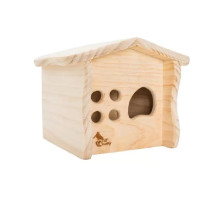 Pet Buddy House 61 namas graužikams, medinis; 20x18.5x16.5cm