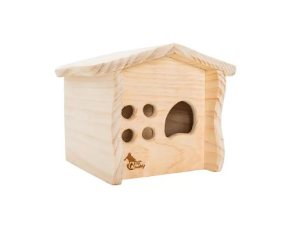 Pet Buddy House 61 namas graužikams, medinis; 20x18.5x16.5cm