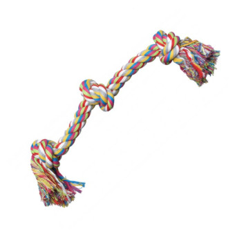 Pet Nova Virvė su trimis mazgais žaislas šunims; 51cm Pet Nova Virvė su trimis mazgais žaislas šunims; 51cm