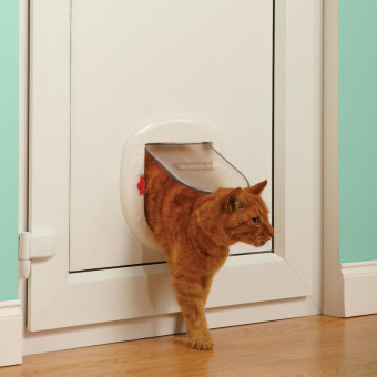 PetSafe Staywell Big Cat Small Dog durelės šunims ir katėms iki 10kg; baltos PetSafe Staywell Big Cat Small Dog durelės šunims ir katėms iki 10kg; baltos