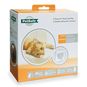 PetSafe Staywell Magnetic 4 Way Classic magnetinės durelės katėms; baltos PetSafe Staywell Magnetic 4 Way Classic magnetinės durelės katėms; baltos