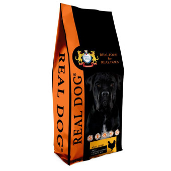 Real Dog Adult Giant Breeds Chicken&Rice sausas pašaras suaugusiems šunims didelių veislių, vištiena, ryžiai; 20kg Real Dog Adult Giant Breeds Chicken&Rice sausas pašaras suaugusiems šunims didelių veislių, vištiena, ryžiai; 20kg